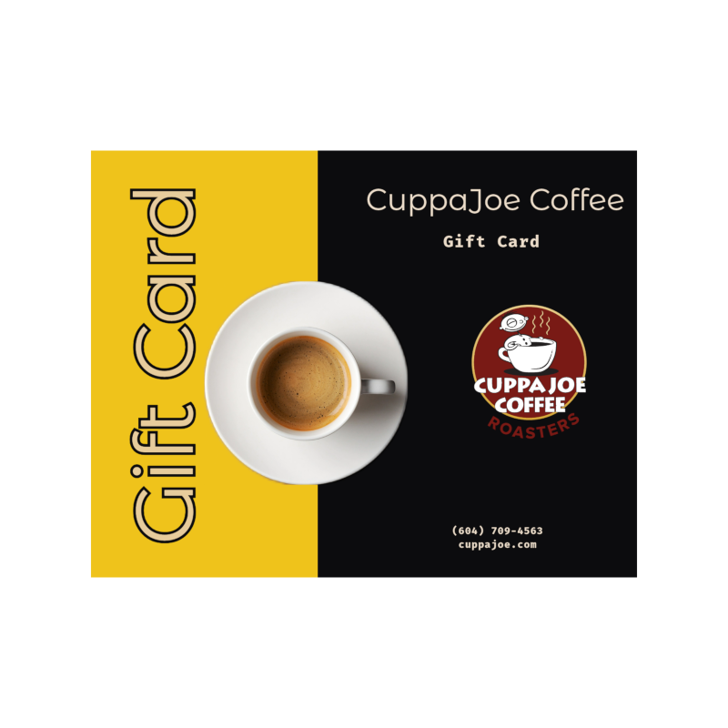 CuppaJoe Coffee Roasters Gift Card