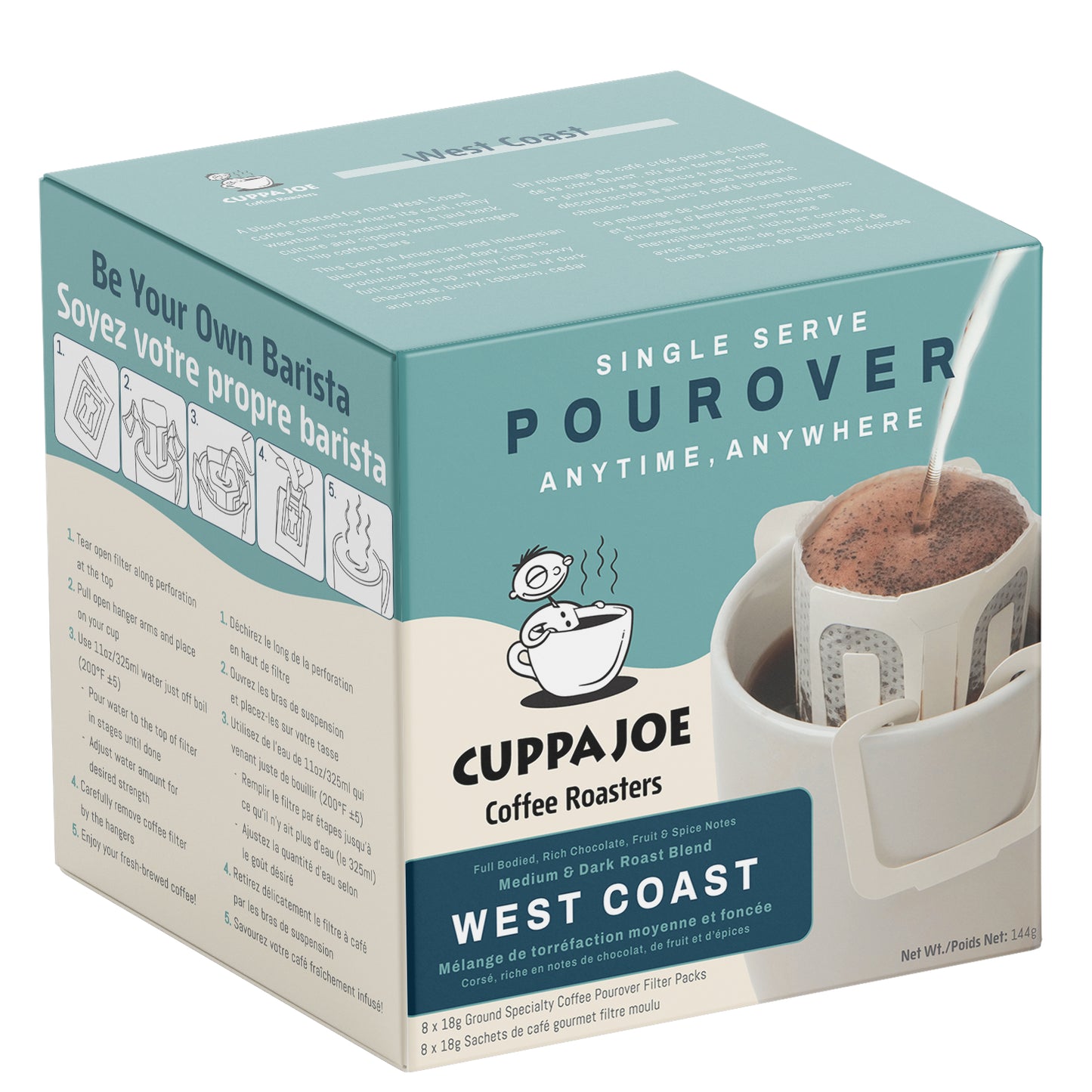 CuppaJoe Single Serve Box - West Coast Blend