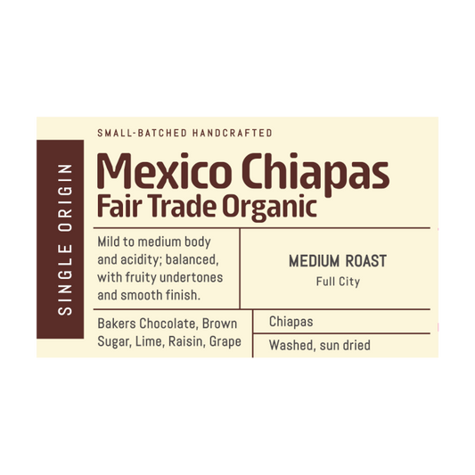 Mexico Chiapas Fair Trade Organic