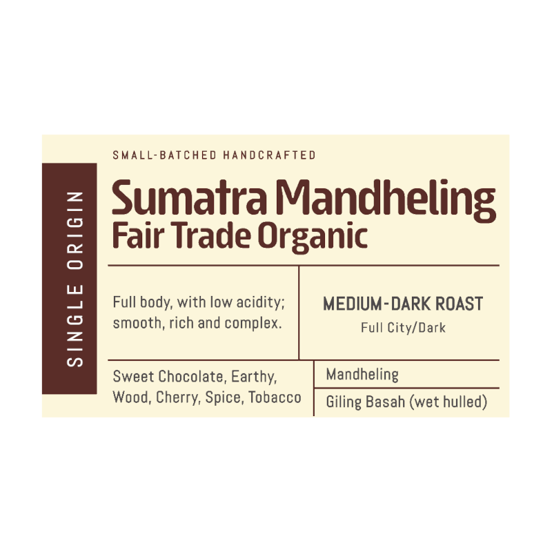 Sumatra Mandheling Fair Trade Organic